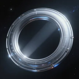 a futuristic space ring, highly detailed, smooth, sharp, rays of light, cosmos, award winning art