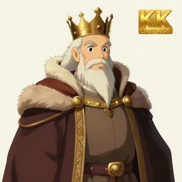 portrait of a medieval old king, artstation, cartoon, elegant, highly detailed, digital painting, clean outstanding art by ghibli!, makoto shinkai!, bluth!!, fujita goro!, giraud!!, ghailan!!, akihiko yoshida! fadeev!! 8 k