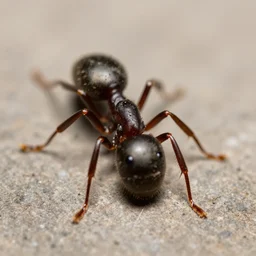 a macro photo of a zombie ant,