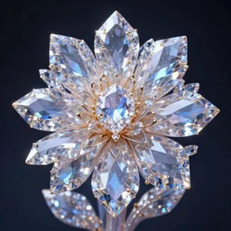 a flower made of crystal gems, digital art, epic fantasy art