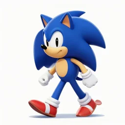 sonic walking his dog