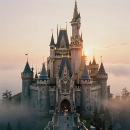 a highly detailed photo of a avengers castle surrounded by a mist shot during golden hour on 3 0 mm film painted by alena aenami, rendered in unreal engine