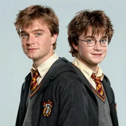 a man looking like elijah wood and tobey maguire, starring as harry potter in the next movie of the franchise, highly detailed, high quality