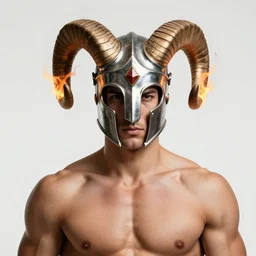 aries warrior with ram helmet, dynamic fire sign, god of action, masculine bold and ambitious, center of attention, cinematic portrait by artgerm, cushart krenz, greg rutkowski, mucha. art nouveau. gloomhaven, gleaming vibrant colors, sharp edges. ultra clear detailed. 8 k. elegant, intricate, octane render