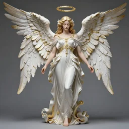 a beautiful, elegant and ornate angel of technology