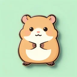 cute sanrio hamster, enamel pin, concept art, hd