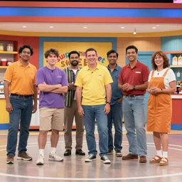 A screencap of the episode of Supermarket Sweep where they finally released the Bargain-Hunting Horde of Large and Feral Wolves.