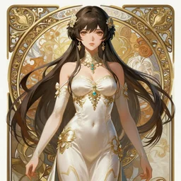 beautiful anime gynoid, d & d, fantasy, intricate, elegant, highly detailed, digital painting, artstation, concept art, matte, sharp focus, illustration, hearthstone, art by artgerm and greg rutkowski and alphonse mucha