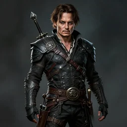 johhny depp in the art style of breath of the wild, grimdark dramatic lighting, digital art, intricate, highly detailed, matte painting, fine art