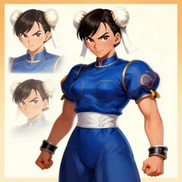 Chun Li by Hicham Habchi and Kim Sung Capcom, character profile art, trending on artstation