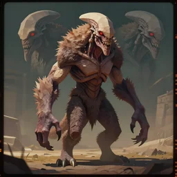 scalier skin for moisture retention, adapted to a drier climate, Genetic isolation with different environmental pressures yields a variant of yautja by michael vincent, 8k concept art, low poly, cinematic, horror, monsters, fur, shadows, full color, best practice, creature, cinematographic, stylized, low poly, realistic, double exposures on 35mm film.