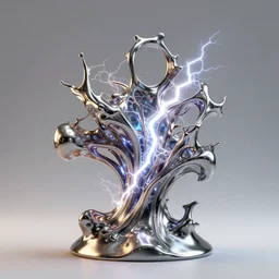 3 d render of an organic sculpture, chrometype, liquid metal, neotribal, raytraced, volumetric lightning, 8 k, by zhelong xu and innate studio