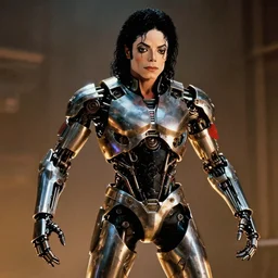 michael jackson as the t - 1 0 0 0 in terminator 2 transforming to metal, photo, still frame, cinematic