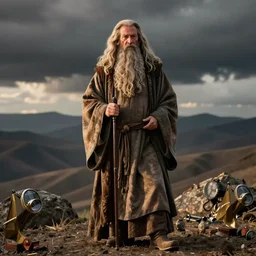 a still of Gandalf as the dude from the movie the big Lebowski