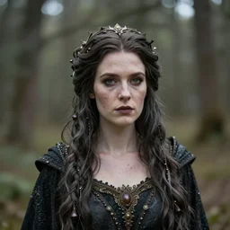 elvish queen by charlotte grimm, natural light, detailed face, canon eos c 3 0 0, ƒ 1. 8, 3 5 mm, 8 k, medium - format print, half body shot