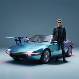 Citroën XM, retro cyberpunk, Krenz Cushart, Ross Tran
