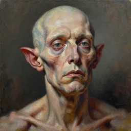 highly detailed and textured painting of a deformed anatomical portrait, emotionally expressive, highly detailed impasto oil painting, soft light, 1 6 k, cinematic composition, cinematic lighting, sharp focus, masterpiece by adrian ghenie and jenny saville and ernst haeckel and h. r. giger,