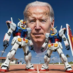 joe biden face on gundam attacking florida