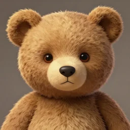 portrait of beautiful teddy bear, epic lit, hyper detailed design, shape focus, trending on artstation, illustration, very cartoon, by anton fadeev in rene magritte in pixar of dream studio