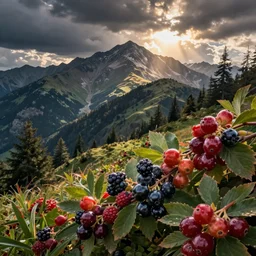 Berries on the Mountainside, seng seng seng digital art