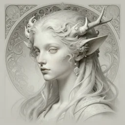 portrait of a transcendental creature, d & d, fantasy, intricate, elegant, highly detailed, digital painting, artstation, concept art, smooth, sharp focus, illustration, art by artgerm and greg rutkowski and alphonse mucha