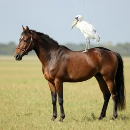 shoebill merged with horse
