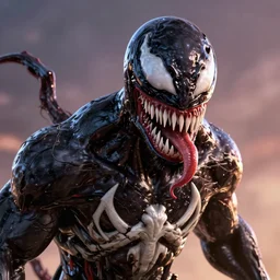 Lofi Giger Scorn portrait of Venom Pixar style by Tristan Eaton Stanley Artgerm and Tom Bagshaw
