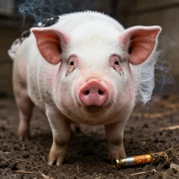 diginified pigs smoking blunts