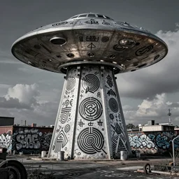 cryptic symbols graffiti ufo urban art