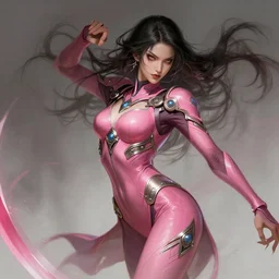 irelia, the blade dancer, wearing pink bodysuit with metal ornaments, asian descent, insane, intricate, highly detailed, digital painting, artstation, concept art, smooth, sharp focus, illustration, unreal engine 5, 8 k, art by artgerm and greg rutkowski and alphonse mucha
