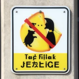 a sign that warns about talking finger sandwiches