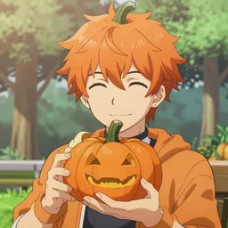 a photo of @ pumpkinpielex as anime character
