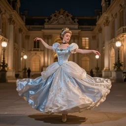 cinderella, palace dance, victorian era, dreamy, romantic, night lighting, highly detailed, fashion editorial by jean - honore fragonard, 8 k