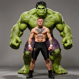 connor mcgregor dressed like the hulk, 8 k, hdr, great light, gustave courbet, annie leibowitz