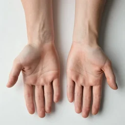 an instagram photo of two ultra detailed woman's palms lying on the table, instagram photo, studio photo