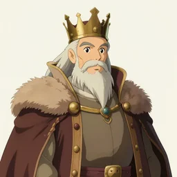 portrait of a medieval old king, artstation, cartoon, highly detailed digital painting, clean outstanding art by ghibli!, makoto shinkai!, bluth!, fujita goro!, giraud!, ghailan!, akihiko yoshida! 8 k
