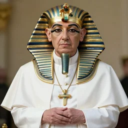 terry richardson photo of the pope as a egypsian faraoh
