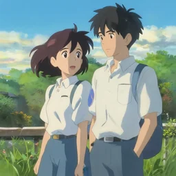 a painting in the style of makoto shinkai and in the style of liam wong.