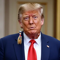 portrait of donald trump as pippi longstocking