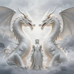 symmetry!! a hybrid medieval exquisite complex and beautiful white dragon in the fog of magic light,, digital painting, artstation, concept art, smooth, sharp focus, illustration, art by artgerm and greg rutkowski and alphonse mucha, 8 k