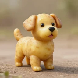 a dog that is made out of potatoes, hd