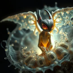 by chet zar and alexander jansson, visually stunning, cinematic, ultra realistic, hyper realism, 1 2 k, epic, octane render, unreal engine, vfx, maya, brilliant character design : amazing shape language, fantastic designs : a perfect angelic being, glitch blade : umbreon pup, toothless from how to train your dragon, silica cell wall of a diatom ( unicellular alga ) at 3, 0 0 0 x magnification