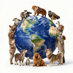 all animals on earth fit in one picture by artgerm ross tran