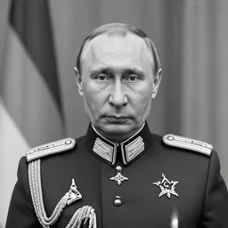 portrait of vladimir putin as german nsdap chief from black white soviet 7 0 s tv show