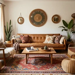 Eclectic bohemian Some designers describe the eclectic style as a more “grown-up” version of bohemian. Both styles are “collections” of furniture and accessories of various designs and time periods. But eclectic style is more cohesive, more balanced, and more intentional. Methodically Mismatched vs. Thrown Together.