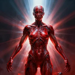 persons made of blood, backlit, incredible lighting, strong rim light, highly detailed, god rays, digital painting, HDRI, by Dan Mumford and Peter Mohrbacher, specular highlights, reflections, vivid colors, high contrast, 8k resolution, intricate, photorealistic, smooth