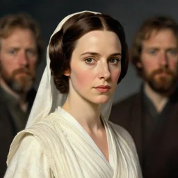 headshot of jennifer connelly as princess leia in star wars by william bouguereau and louis rhead