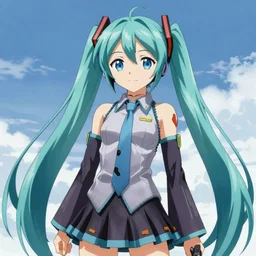 Hatsune Miku in Neon Genesis Evangelion, from the anime film Neon Genesis Evangelion
