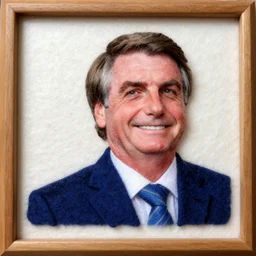 bolsonaro needle felted , needle felting art