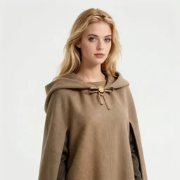 a beautiful woman wearing a cloak, blonde, long hair, pixiv, hyperrealistic